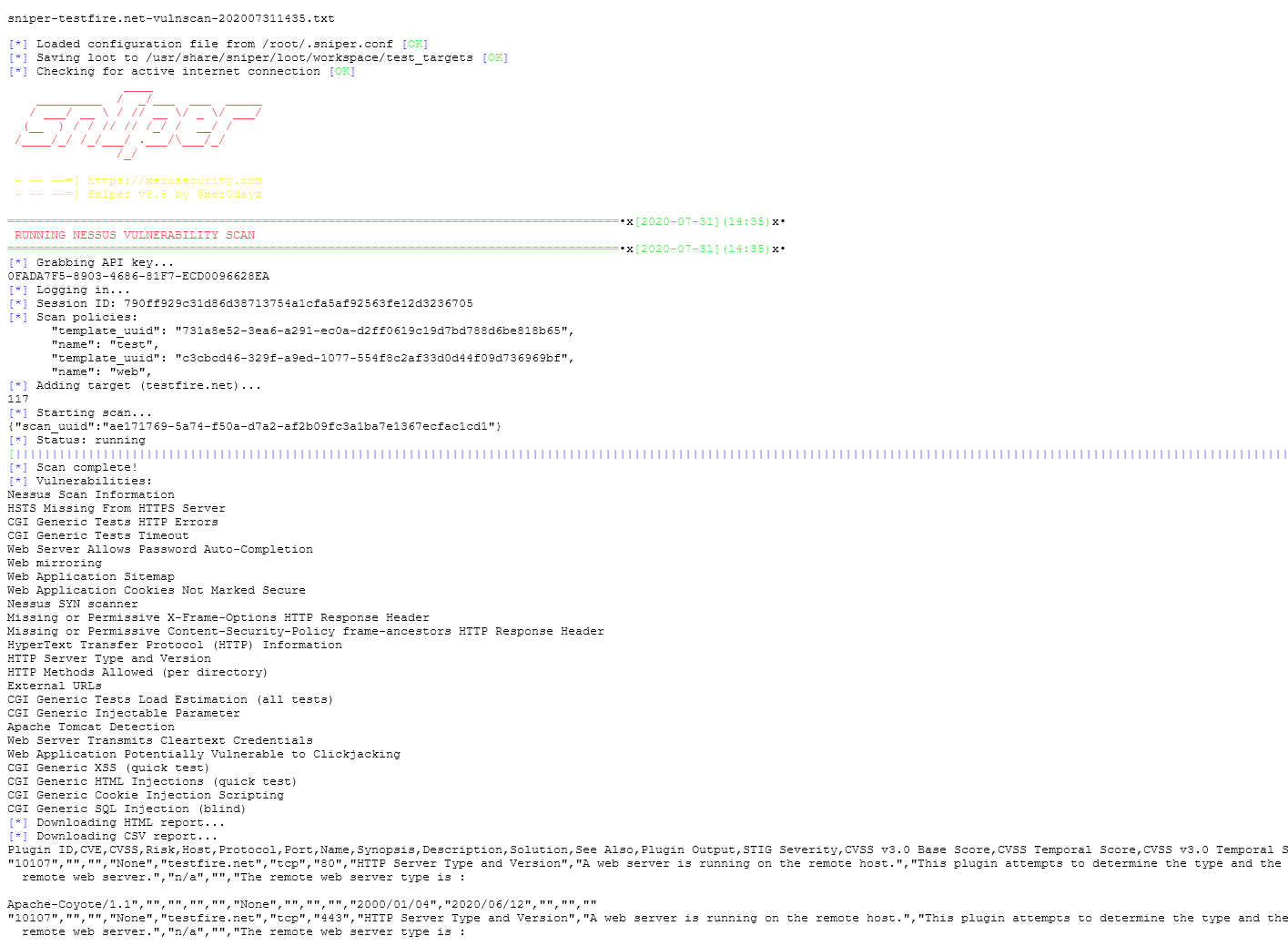 Nessus Addon for Sn1per Professional Sn1perSecurity